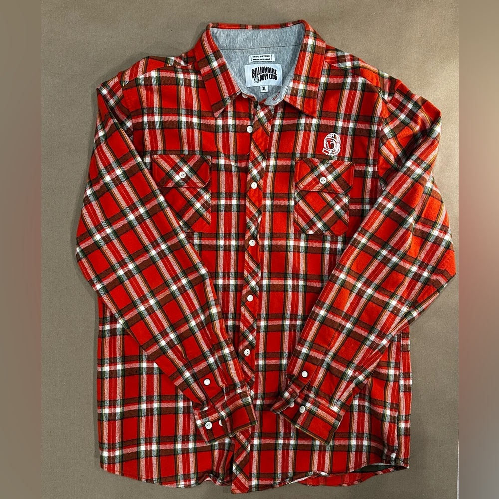 🧥 Billionaire Boys Club Plaid Flannel Shirt – XL